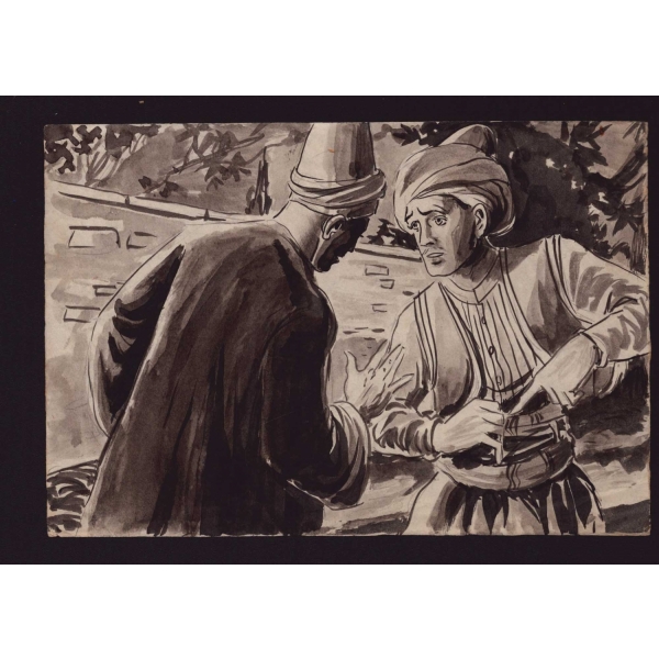 Biri ıslak imzalı üç adet Şahap Ayhan çizimi, 22x15 cm...