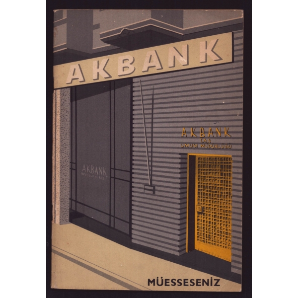 Akbank T.A.Ş. Beyoğlu Şubesi Umum Müdürlüğü reklam kataloğu, 1961 yılı, 16x24 cm...