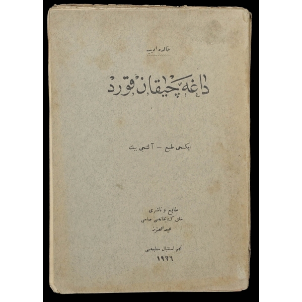 DAĞA ÇIKAN KURT, Halide Edib [Adıvar],1926, Necm-i İstikbâl Matbaası, 240 sayfa,14x20 cm...