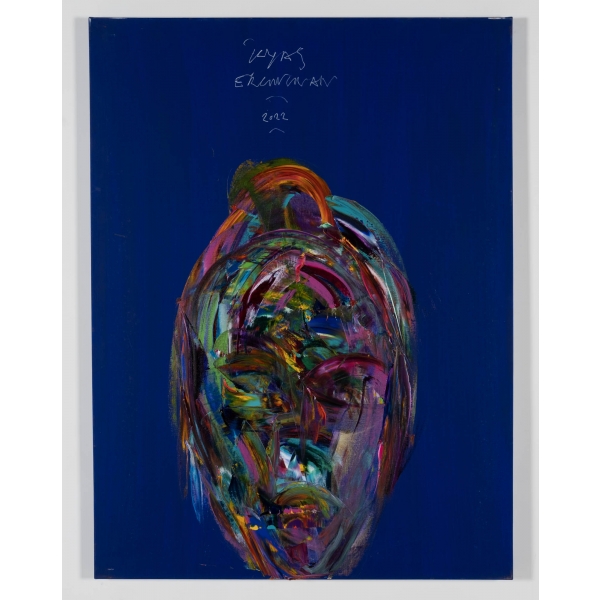 Ergin İnan: Untitled, tuval üzerine yağlı boya, 2023, resim 80x110 cm, çerçeve 90x120 cm...