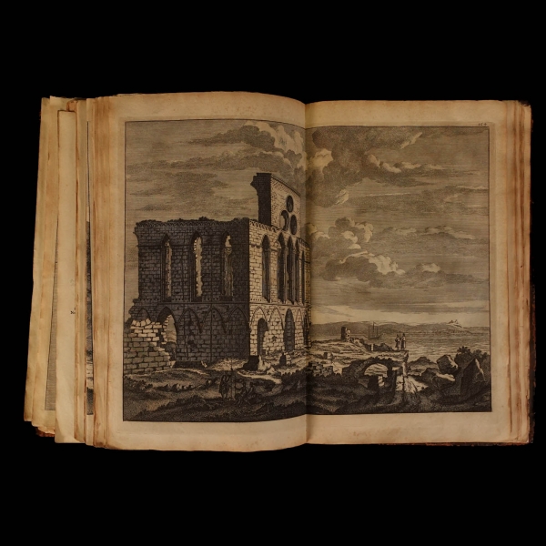 REIZEN Van Cornelis de Bruyn, Door de vermaardste Deelen van KLEIN ASIA De Eylanden Scio, Rhodus, Cyprus, Metelino, Stanchio, &c..., Cornelis de Bruyn, 1698, Delft, Henrik van Krooneveld, 398 sayfa, 23x34 cm...