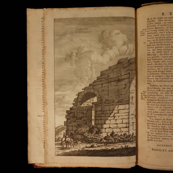 REIZEN Van Cornelis de Bruyn, Door de vermaardste Deelen van KLEIN ASIA De Eylanden Scio, Rhodus, Cyprus, Metelino, Stanchio, &c..., Cornelis de Bruyn, 1698, Delft, Henrik van Krooneveld, 398 sayfa, 23x34 cm...