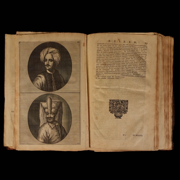 REIZEN Van Cornelis de Bruyn, Door de vermaardste Deelen van KLEIN ASIA De Eylanden Scio, Rhodus, Cyprus, Metelino, Stanchio, &c..., Cornelis de Bruyn, 1698, Delft, Henrik van Krooneveld, 398 sayfa, 23x34 cm...