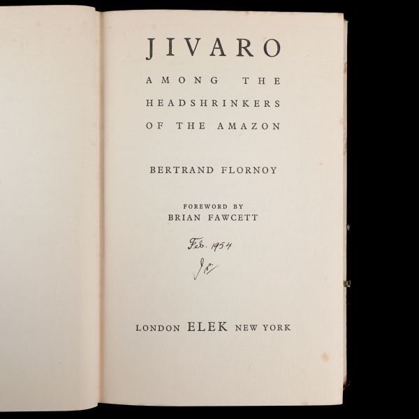 JIVARO, Bertrand Flornoy, 1953, Elek (Londra), 224 sayfa...