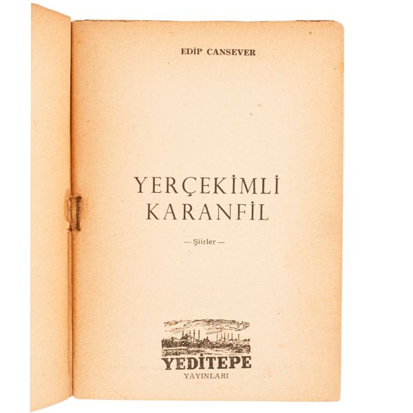 YER ÇEKİMLİ KARANFİL, Edip Cansever, 1957, Yeditepe Yayınları, 61 sayfa, 12x17 cm...