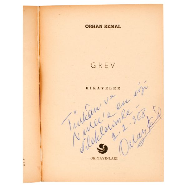GREV, Orhan Kemal, 1968, Ok Yayınları, 304 sayfa, 14x20 cm...