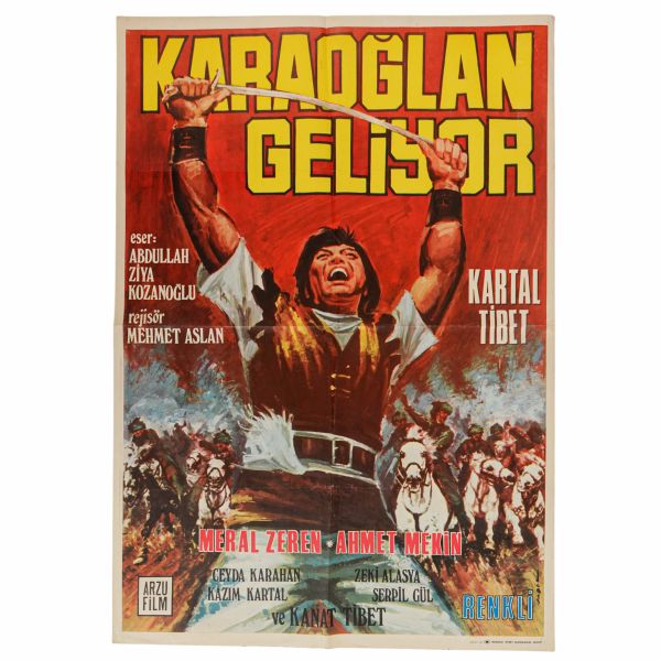 KARAOĞLAN GELİYOR, Kartal Tibet, Arzu Film, 70x100 cm...