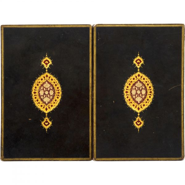 17. yüzyıl muhakkak, sülüs-nesih murakka, dönemine ait cildinde ve tezhibiyle, 6 adet müstakil kıta, 200x29 cm...