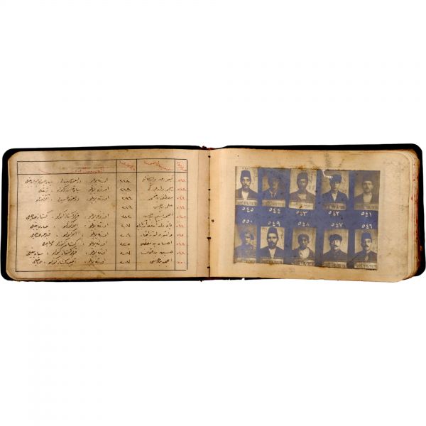 Osmanlı´nın son döneminde İstanbul´da faaliyet gösteren 550 yankesicinin kaydedildiği; suçluların Polis Müdüriyeti tarafından çekilmiş sabıka fotoğraflarıyla birlikte, sabıka numaralarının, isimlerinin, doğum tarihlerinin ve eşkallerinin yazılı olduğu defter,  