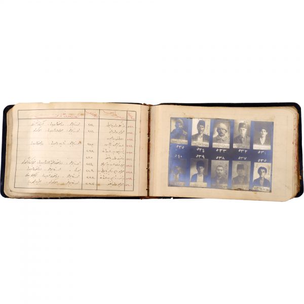 Osmanlı´nın son döneminde İstanbul´da faaliyet gösteren 550 yankesicinin kaydedildiği; suçluların Polis Müdüriyeti tarafından çekilmiş sabıka fotoğraflarıyla birlikte, sabıka numaralarının, isimlerinin, doğum tarihlerinin ve eşkallerinin yazılı olduğu defter,  