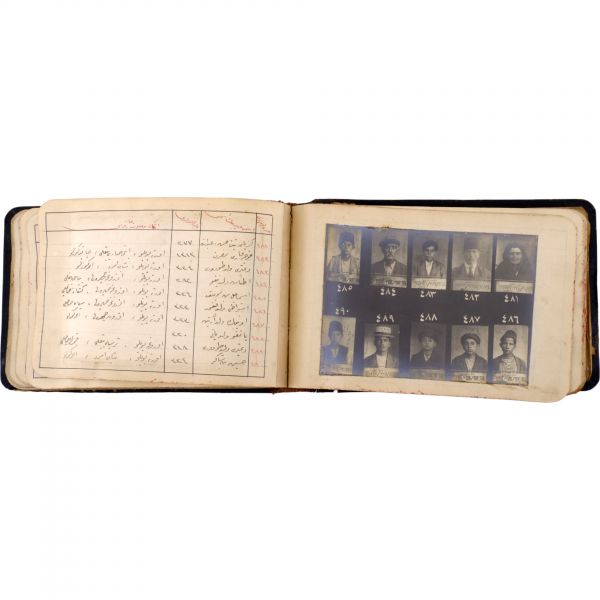 Osmanlı´nın son döneminde İstanbul´da faaliyet gösteren 550 yankesicinin kaydedildiği; suçluların Polis Müdüriyeti tarafından çekilmiş sabıka fotoğraflarıyla birlikte, sabıka numaralarının, isimlerinin, doğum tarihlerinin ve eşkallerinin yazılı olduğu defter,  