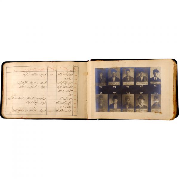 Osmanlı´nın son döneminde İstanbul´da faaliyet gösteren 550 yankesicinin kaydedildiği; suçluların Polis Müdüriyeti tarafından çekilmiş sabıka fotoğraflarıyla birlikte, sabıka numaralarının, isimlerinin, doğum tarihlerinin ve eşkallerinin yazılı olduğu defter,  