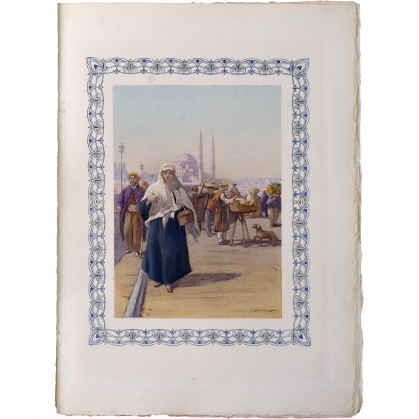 DERI SE'ADET OU STAMBOUL (Porte du Bonheur), A. Thalasso, (Illustrations de F. Zonaro), 1908, l'Edition d'Art, H. Piazza & Cie., Paris, 217 sayfa, 17x24 cm...
