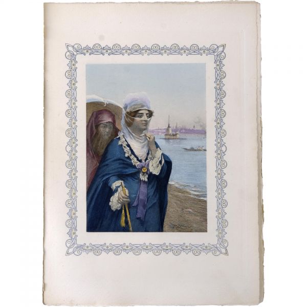 DERI SE'ADET OU STAMBOUL (Porte du Bonheur), A. Thalasso, (Illustrations de F. Zonaro), 1908, l'Edition d'Art, H. Piazza & Cie., Paris, 217 sayfa, 17x24 cm...