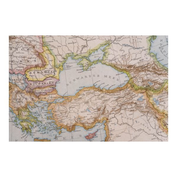 Allgemeiner HANDATLAS in hundertzwanzig Kartenseiten und zwei Erganzungskarten, Richard Andrees, 1887, Verlag von Velhagen & Klasing, Bielefeld und Leipzig, 122+112 sayfa, 30x43 cm...