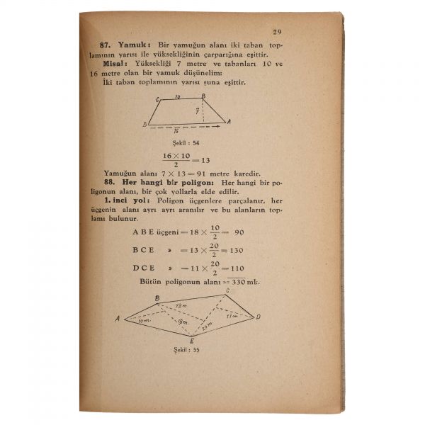 GEOMETRİ, (Mustafa Kemal Atatürk), 1937, Devlet Basımevi, 48 sayfa, 14x20 cm...