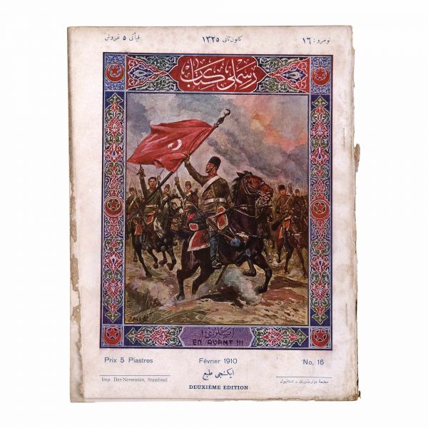 RESİMLİ KİTAB dergisinin 1324 ile 1329 seneleri arasında yayımlanan 51 sayısı, 18x24 cm...