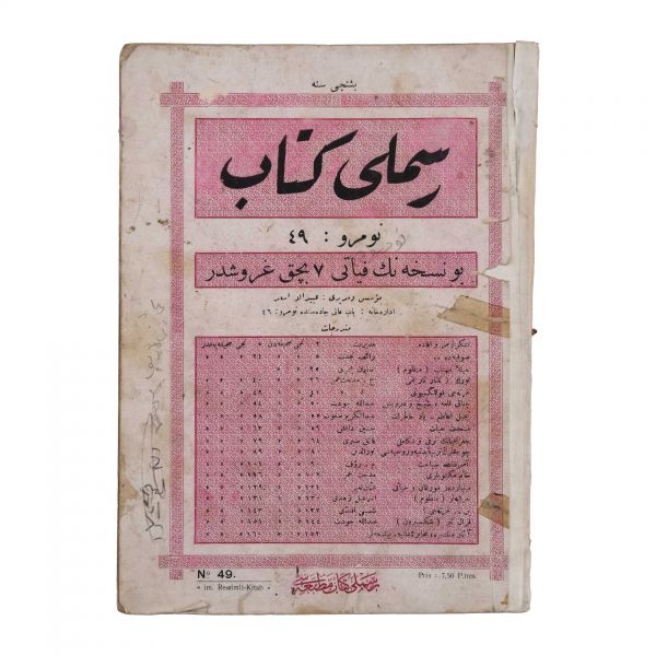 RESİMLİ KİTAB dergisinin 1324 ile 1329 seneleri arasında yayımlanan 51 sayısı, 18x24 cm...