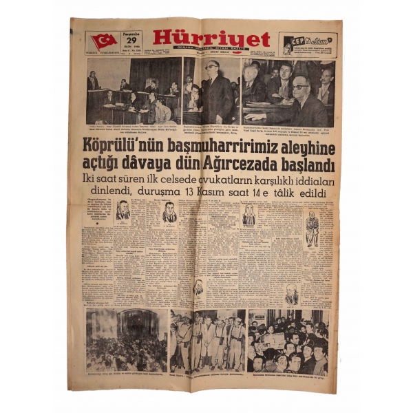 Hürriyet gazetesi, 29 Ekim 1953, 