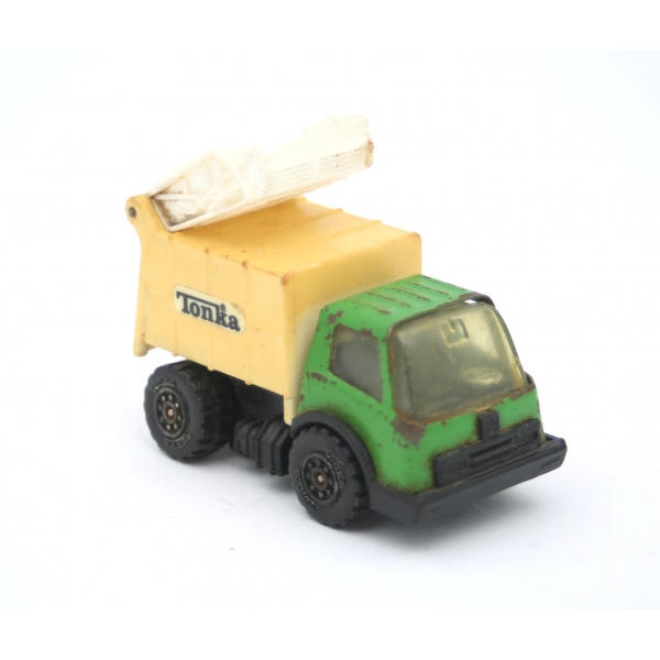 Hong Kong üretim, Tonka oyuncak çöp kamyonu, 10x4x5 cm