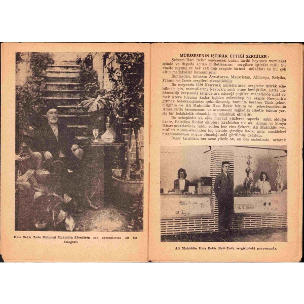 Ali Muhiddin Hacı Bekir Müesseseleri, İstanbul 1958, kağıt poşeti ile birliktedir. 15 sayfa, 13x19 cm