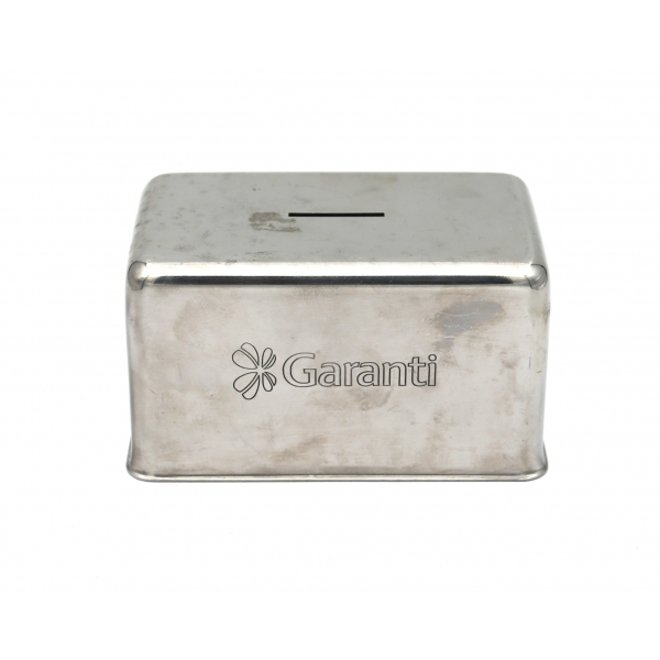 Garanti Bankası metal kumbara, 12x7x7 cm