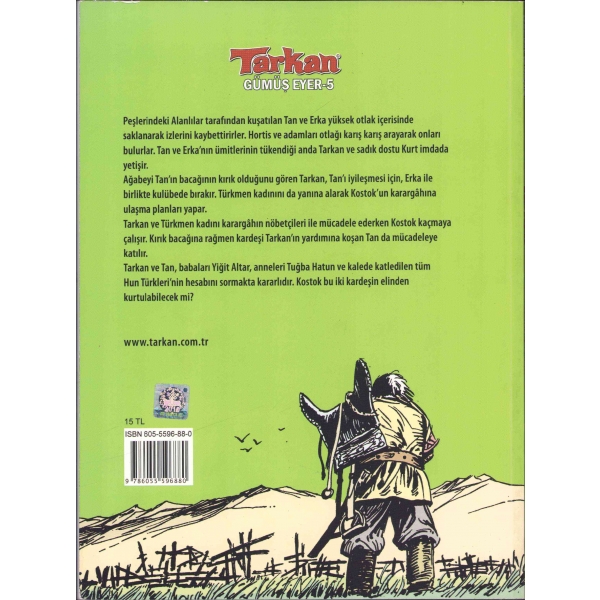 Tarkan - Gümüş Eyer 5, yazan ve çizen Sezgin Burak, Turkuvaz Kitap, İlk baskı, 2010, 79 sayfa, 19x25 cm