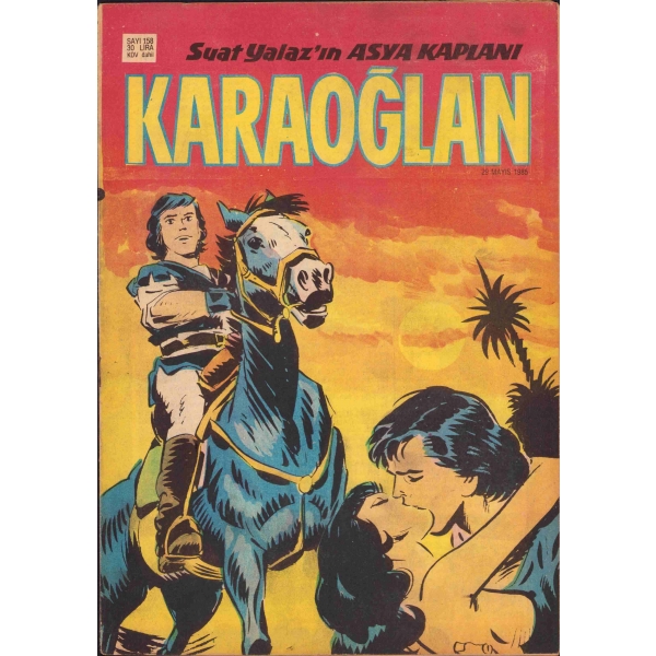 Suat Yalaz'ın Asya Kaplanı Karaoğlan, Sayı: 158, Mayıs 1985, 12 sayfa, 19x27 cm