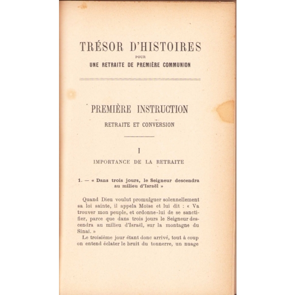 Tresor D'Histoires, M. L'abbe Millot, 1900 baskı, Haydarpaşa damgalı, sırt bir kenar haliyle, 420 sayfa, 10x16 cm