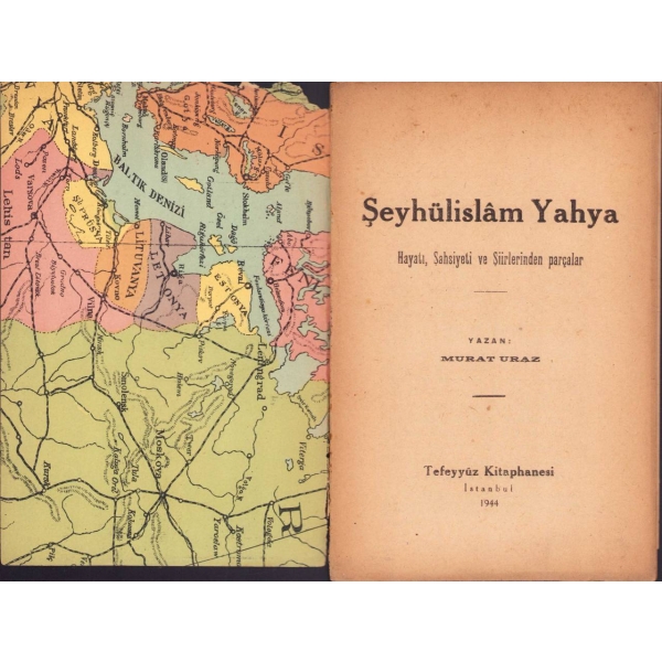 Şeyhülislam Yahya, Murat Uraz, İstanbul 1944, kapak haliyle, 48 sayfa, 13x19 cm
