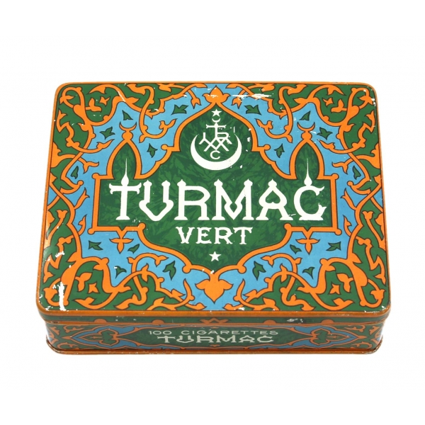 Turmac Vert teneke sigara kutusu, büyük boy, 14x11x4 cm