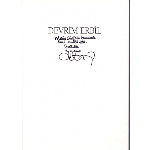 Devrim Erbil'den İthaflı ve İmzalı 