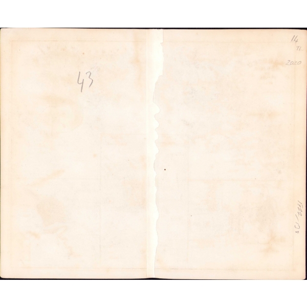 Fas, Cezayir ve Tunus haritası, 1857, 23x28 cm