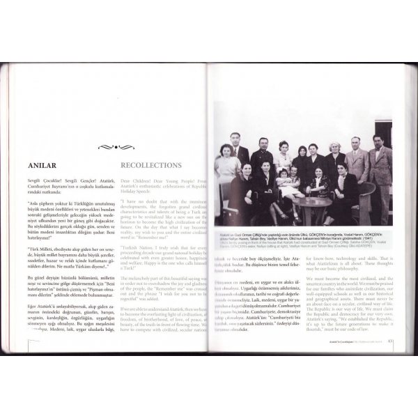 Mustafa Kemal Atatürk'ün en küçük manevi kızı Ülkü Adatepe'den imzalı Türkçe-İngilizce 