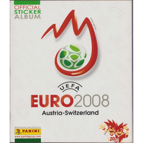 Panini 2008 albüm, stickerları tam değil, 23x27 cm