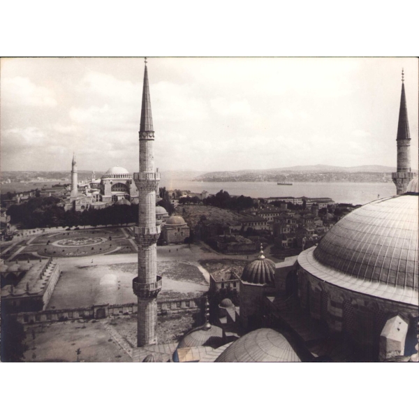 Sultanahmet Camii minaresinden Ayasofya Camii görünümü, 17x24 cm